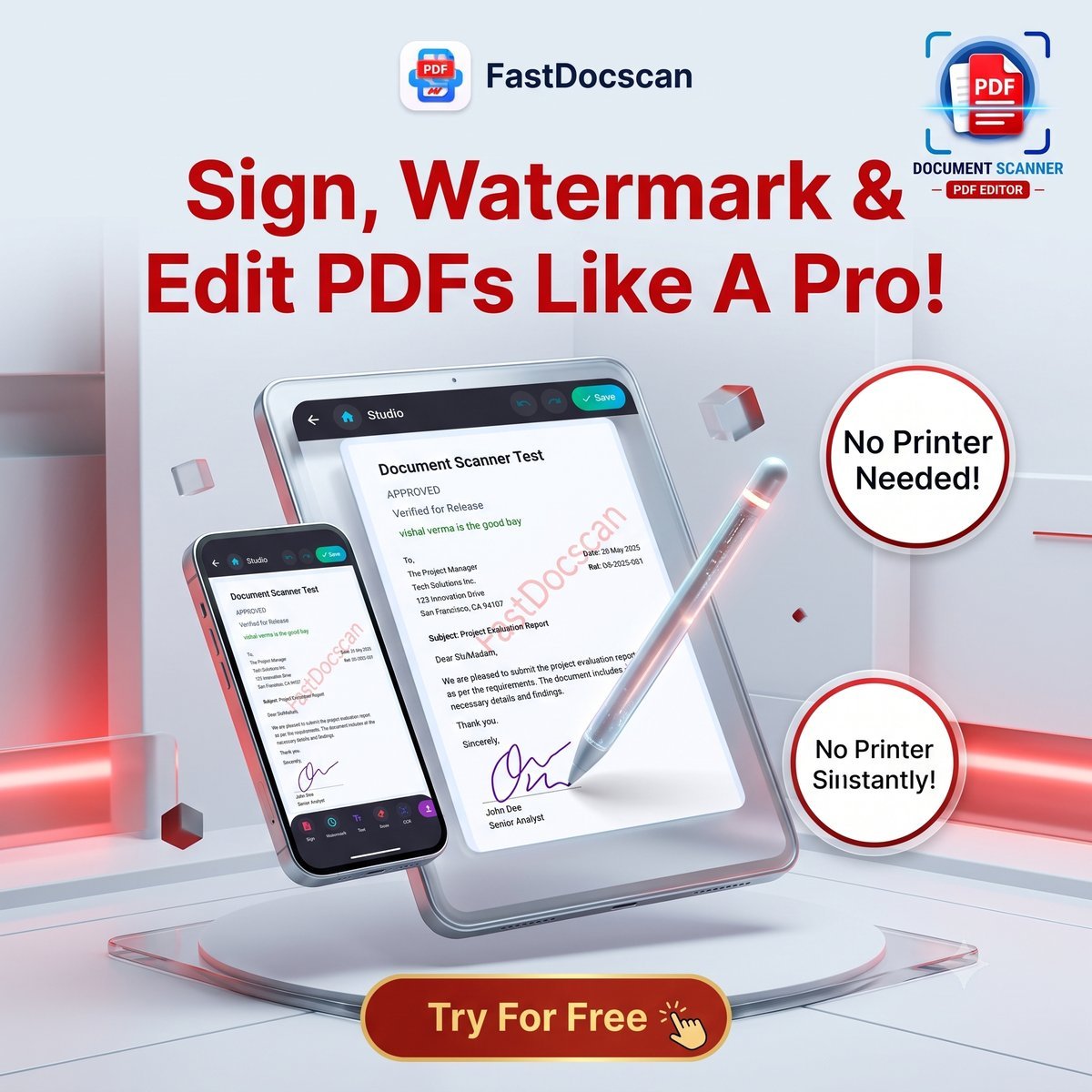 FastDocscan Security and Offline Privacy Ad Creative