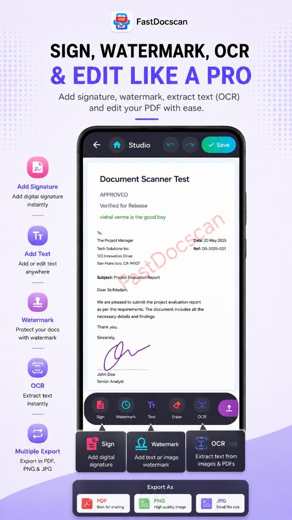 Sign, Watermark, OCR & Edit Studio